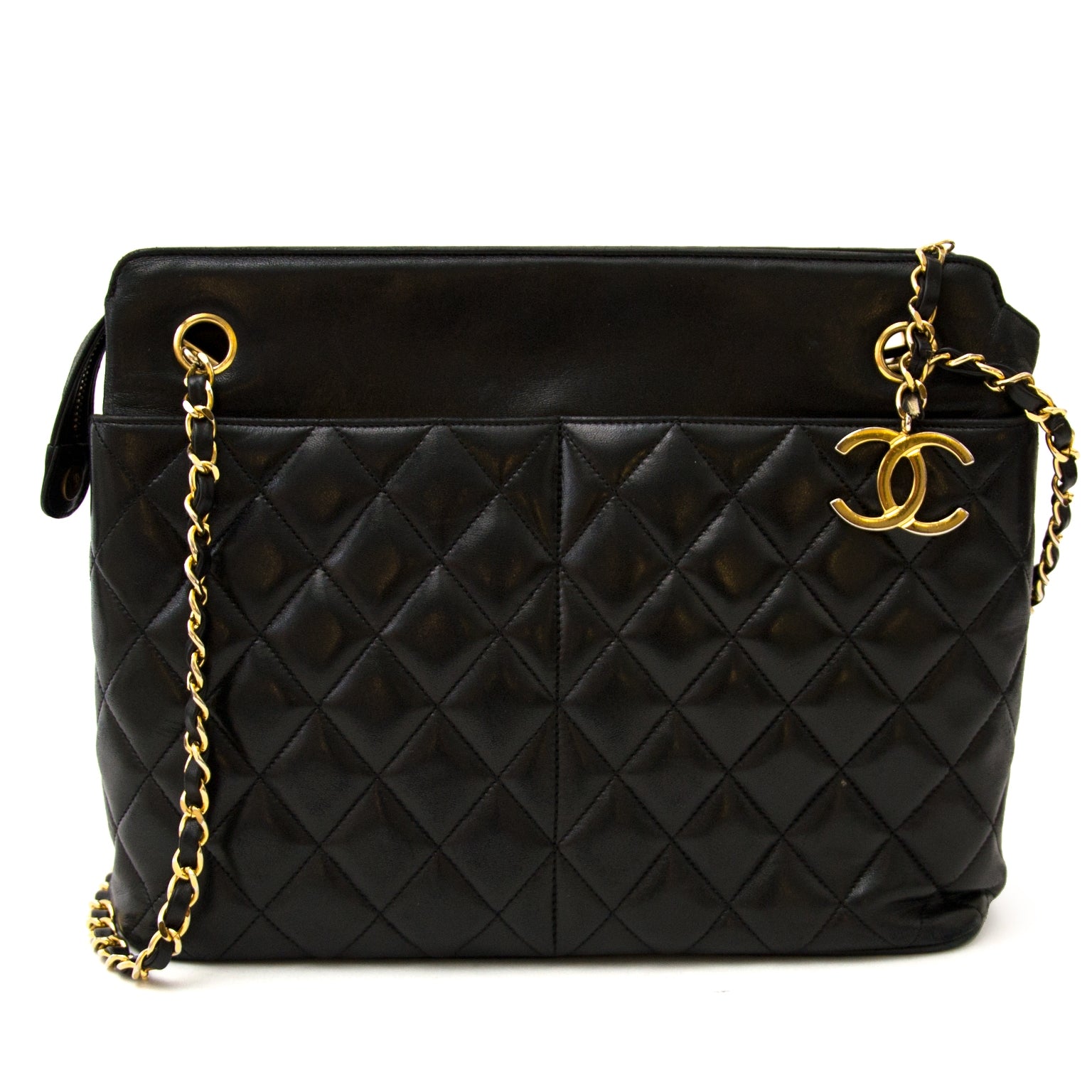 koop Chanel Black Vintage Lambskin Shopper bij labellov en betaal veilig online