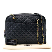 Chanel Quilted Navy Blue Shopper
