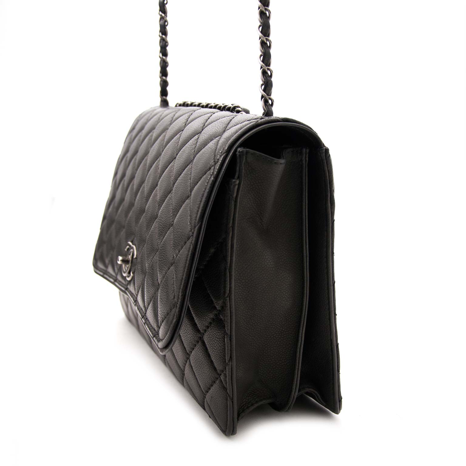 2dehands merk handtassen aan de beste prijs Chanel Black Caviar 3 Bag