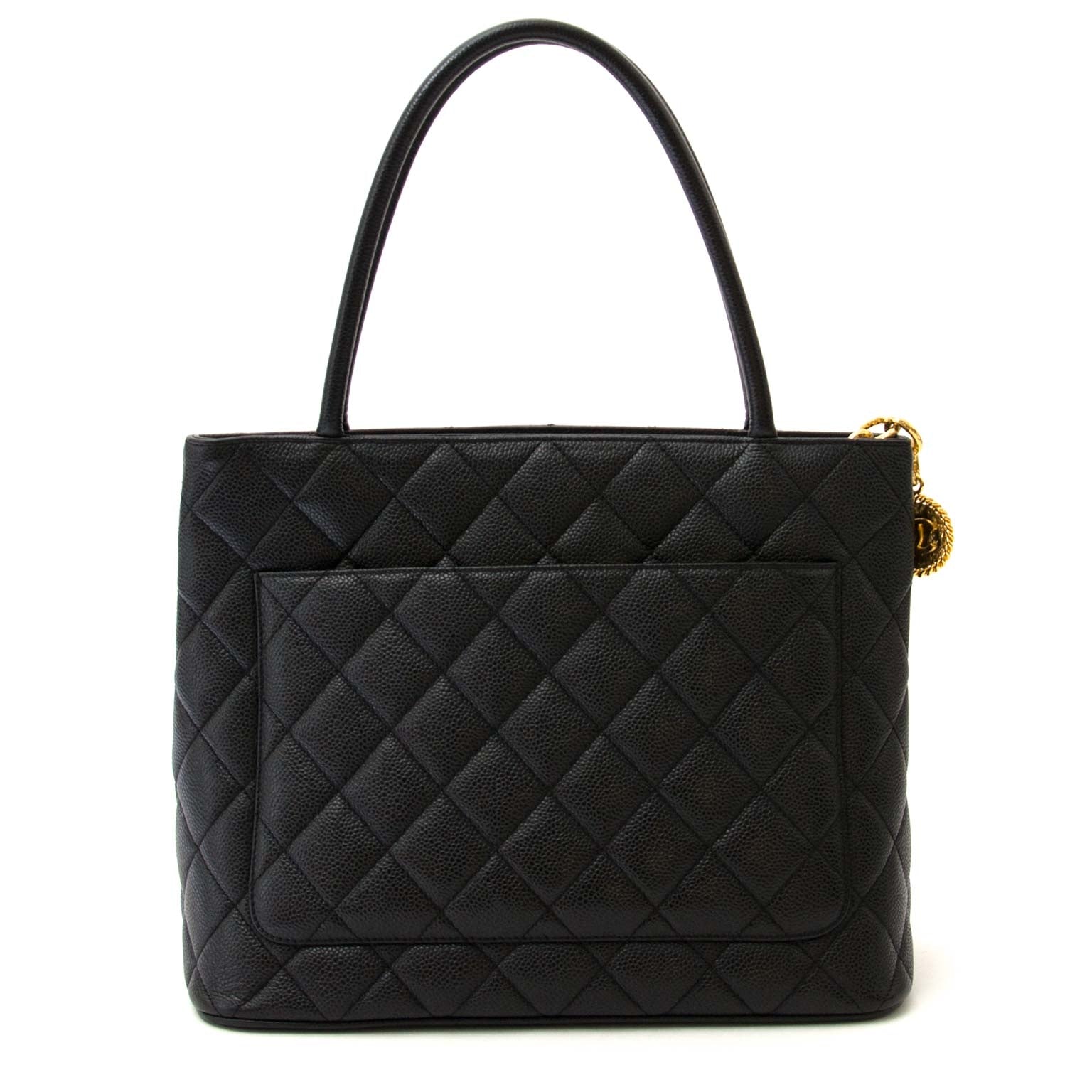 Chanel grand cc classic black shopper now for sale at labellov vintage fashion webshop belgium
