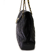 shop safe online at the best price Chanel Black Vintage Triangle Flap Bag