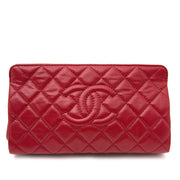 Shop safe and secure online Chanel Red Caviar Quilted Clutch Bag