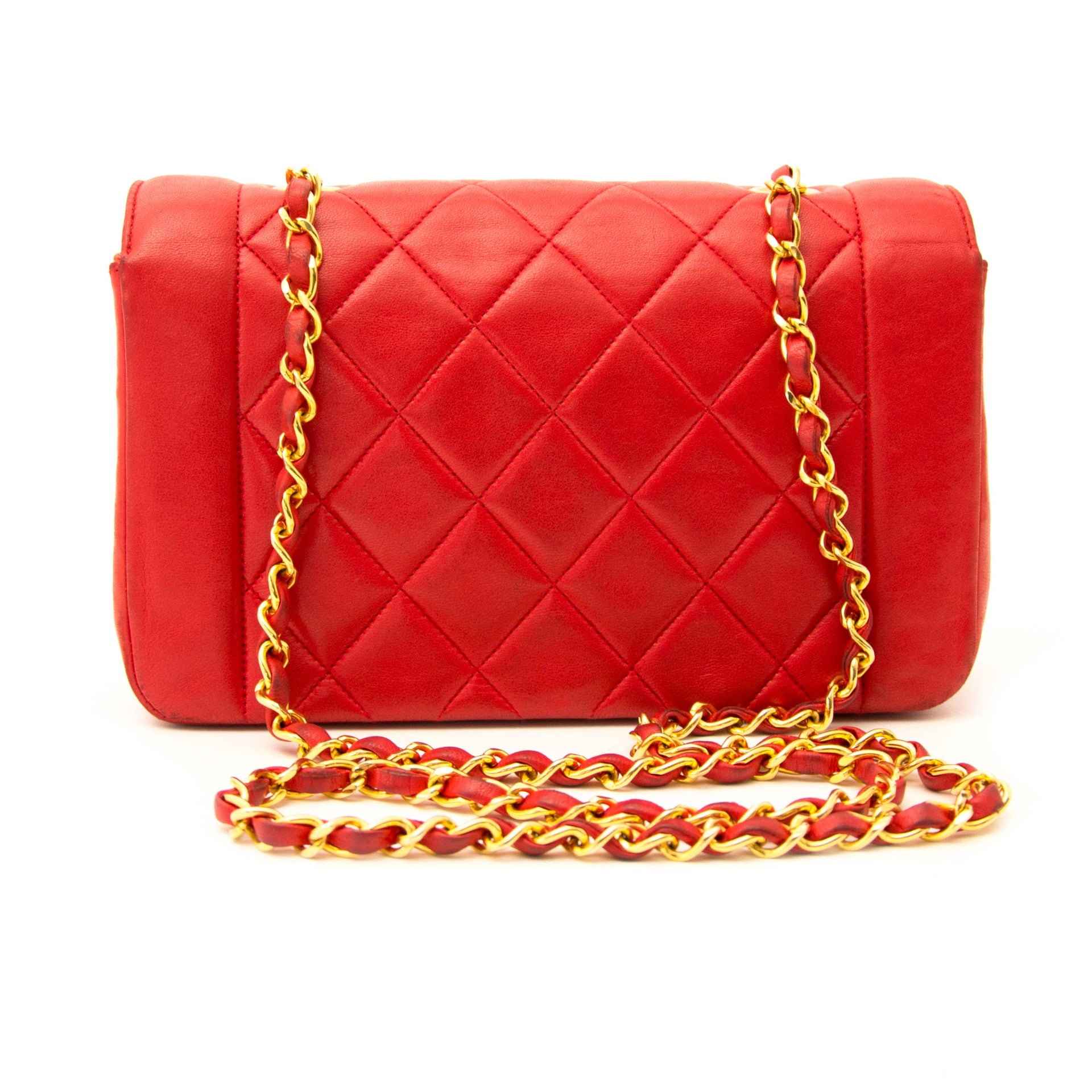 koop online aan de beste pijs jou tweedehands Chanel Red Flap Bag