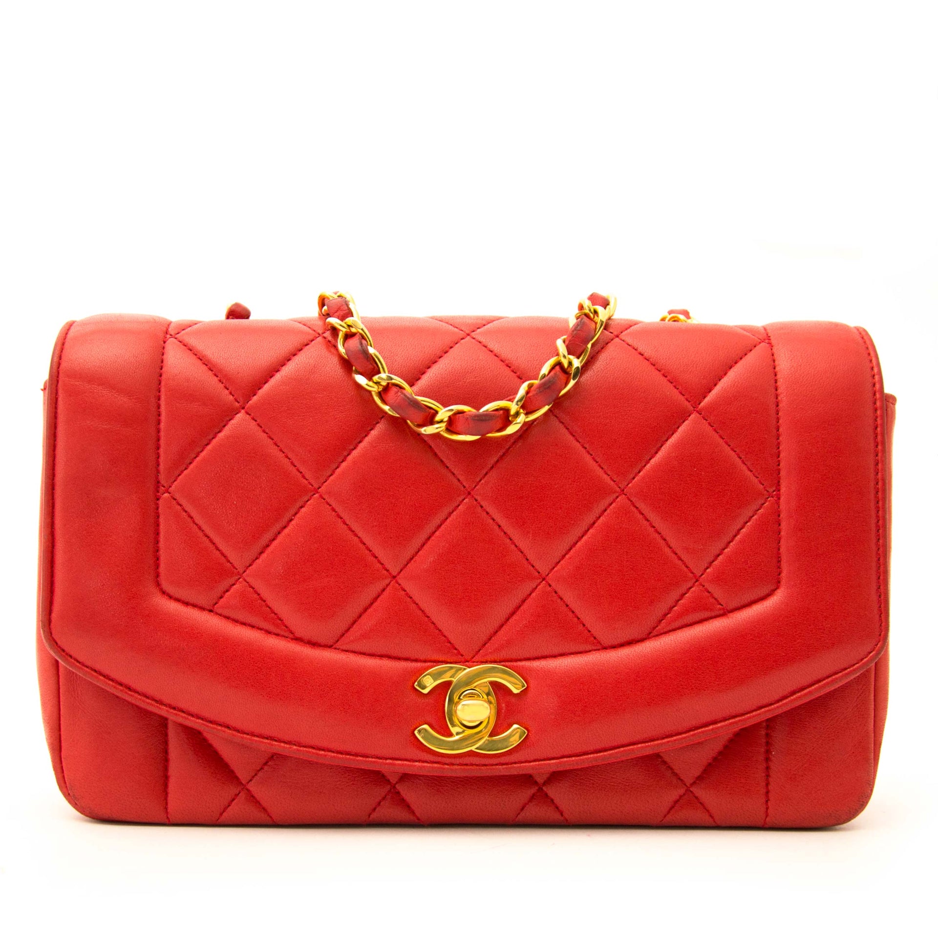 shop safe online at the best price secondhand Chanel Red Flap Bag