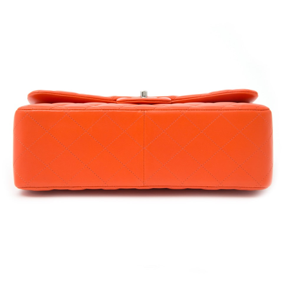 Buy brand new Chanel Orange Red Jumbo Double Flap Bag for the best price on Labellov.com