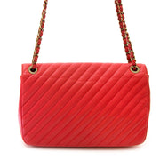 chanel rode goatskin flap bag nu te koop bij labellov vintage mode webshop belgië