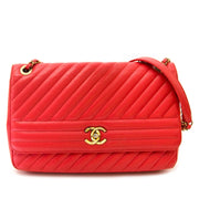 Buy authentic chanel red goatskin flap bag now online at labellov vintage fashion webshop belgium