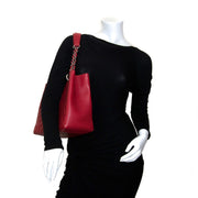 chanel red grand shopping tote now for sale at labellov vintage fashion webshop belgium