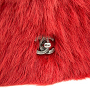 worldwide shipping authentic Chanel Paris Edinburgh Red Fur Wallet On A Chain