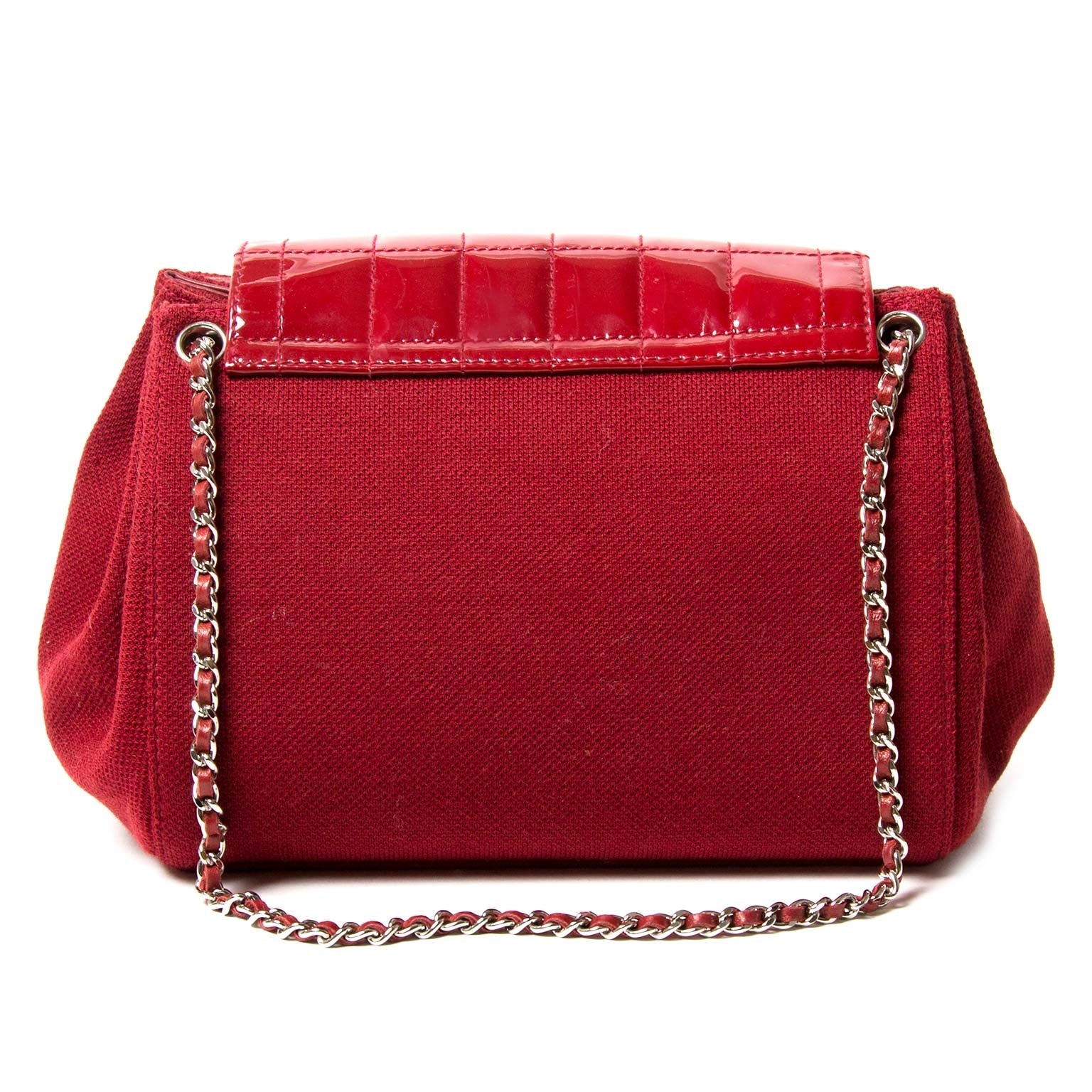 chanel patent quilted and fabric accordion shoulder bag now for sale at labellov vintage fashion webshop belgium