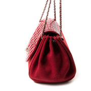 chanel patent quilted and fabric accordion shoulder bag now for sale at labellov vintage fashion webshop belgium