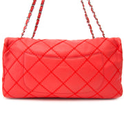 koop veilig online jou tweedehands Chanel Vibrant Red East West Ultra Stitch Flap Bag