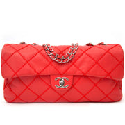 Chanel Vibrant Red East West Ultra Stitch Flap Bag online tweedehands Antwerpen Chanel Vibrant Red East West Ultra Stitch Flap Bag
