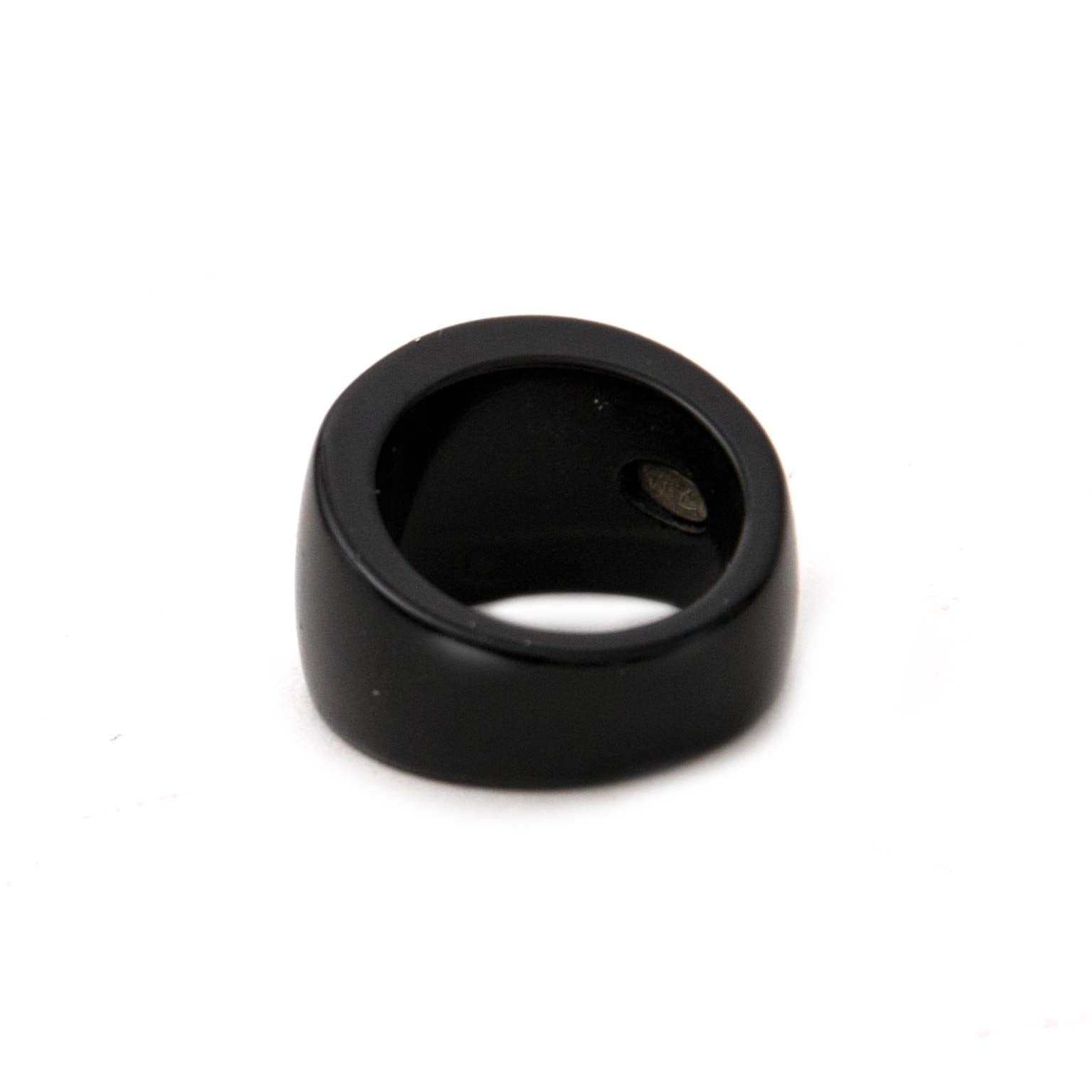 Chanel Black CC Ring
