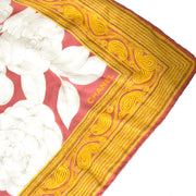Chanel Rust & Gold Silk White Flower Scarf Buy authentic designer Chanel secondhand scarves at Labellov at the best price. Safe and secure shopping. Koop tweedehands authentieke Chanel sjaals bij designer webwinkel labellov.