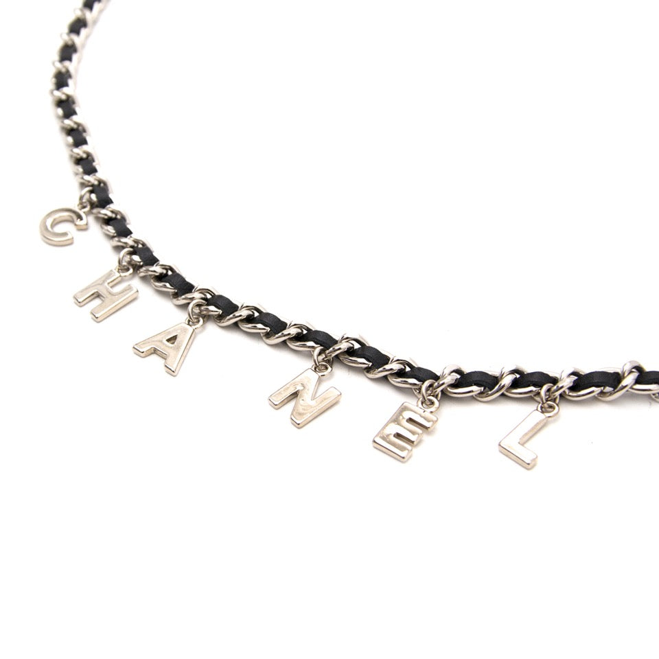 Chanel Black Charm Belt - size 95