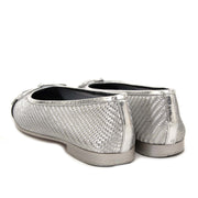 chanel silver ballerina now for sale at labellov vintage fashion webshop belgium