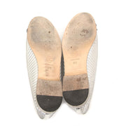 chanel silver ballerina now for sale at labellov vintage fashion webshop belgium