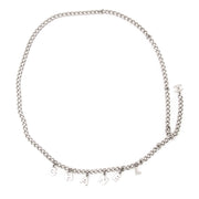 Chanel Silver Chain Letter Belt for sale in Belgium, www.labellov.com, webshop which sells 100% authentic products.