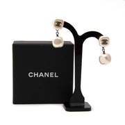 chanel white cc pearl earrings now online at labellov.com for the best price