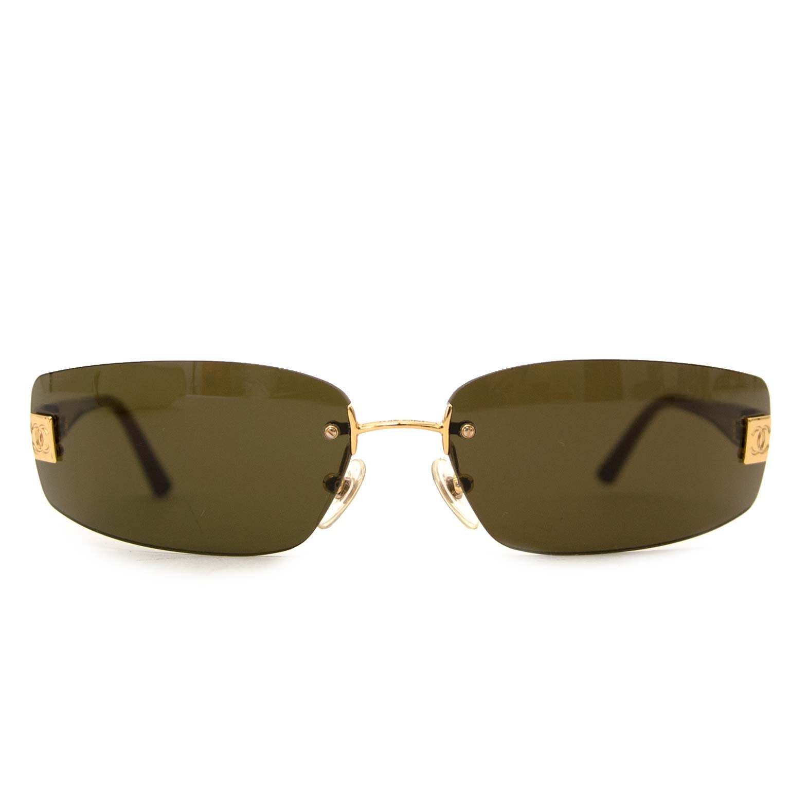 koop chanel rimless cc aviator zonnebril bij labellov vintage mode webshop belgië