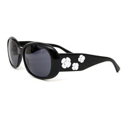 buy safe online secondhand designer Chanel Black Sunglasses White Flowers