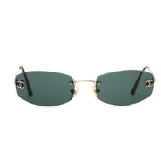 Buy chanel rimless cc aviator sunglasses now online at labellov vintage fashion webshop belgium