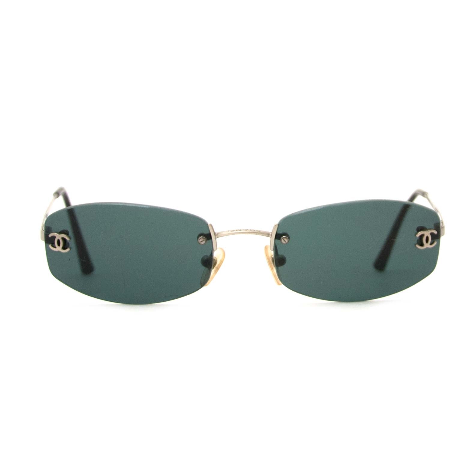 Buy chanel rimless cc aviator sunglasses now online at labellov vintage fashion webshop belgium