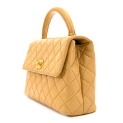 chanel rare nude evening top handle kelly style flap bag now for sale at labellov vintage fashion webshop belgium