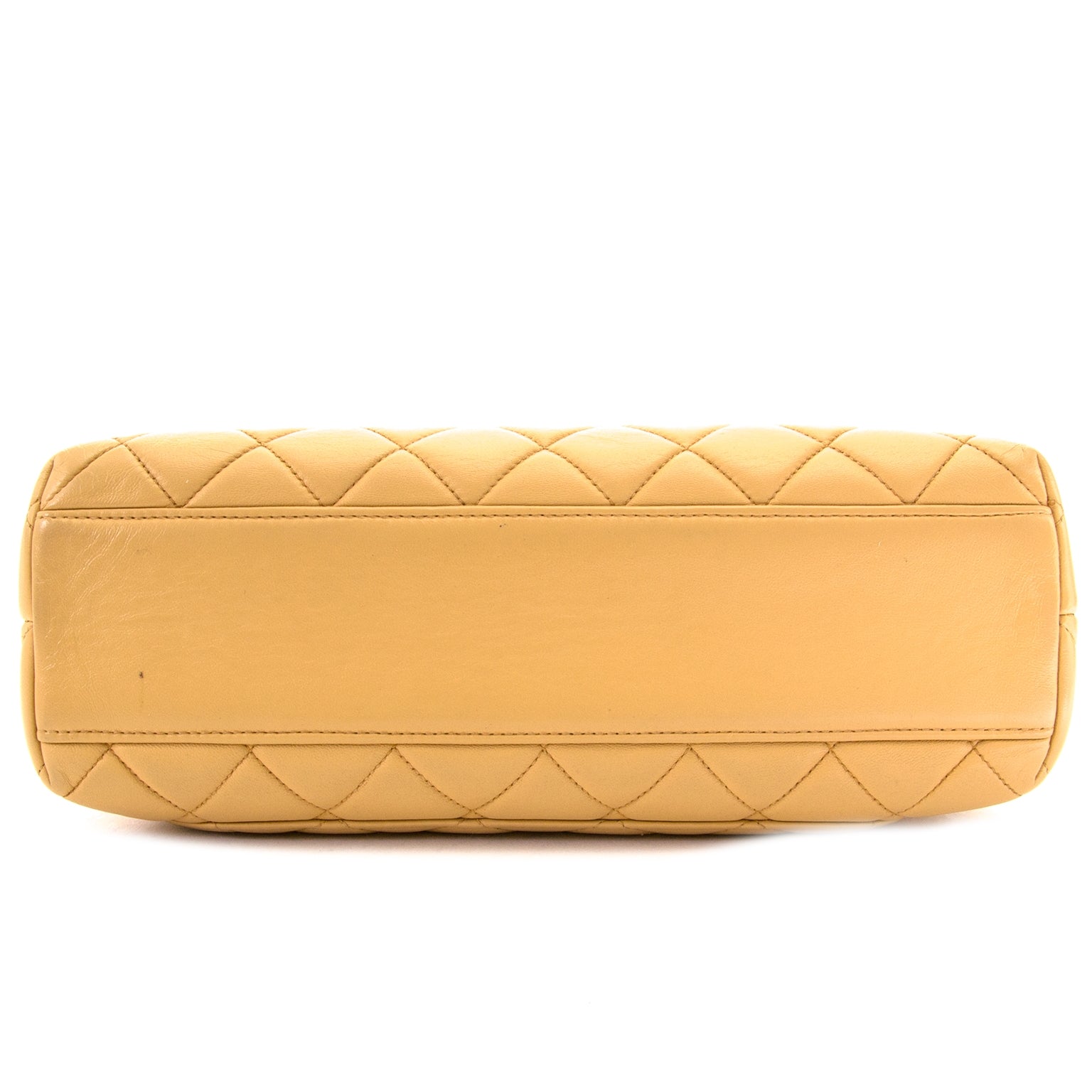 chanel rare nude evening top handle kelly style flap bag now for sale at labellov vintage fashion webshop belgium