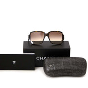 Chanel Brown Tortoise Square Sunglasses for sale online