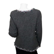 chanel grey tweed vest now for sale at labellov vintage fashion webshop belgium