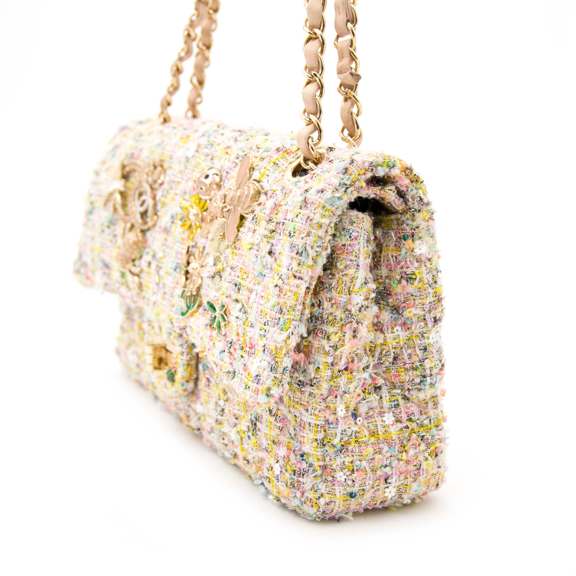 Chanel Tweed Garden Party 2.55 Reissue Flap Bag te koop bij Labellov in Antwerpen