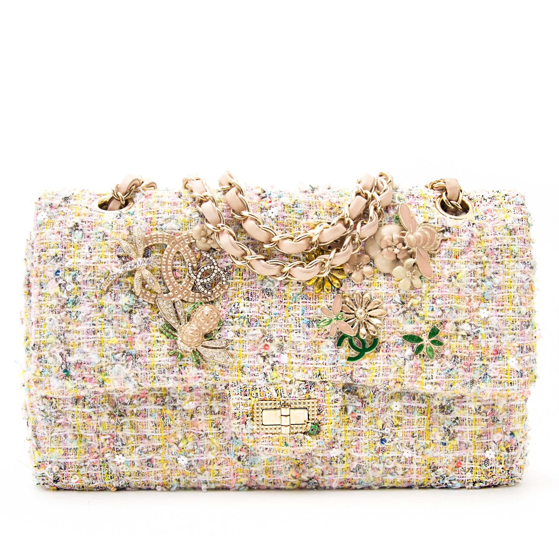Acheter votre sac a mains Chanel Tweed Garden Party 2.55 Reissue Flap Bag