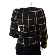 buy Chanel Black & Gold Bouclé Wool Vest - size FR38 at labellov