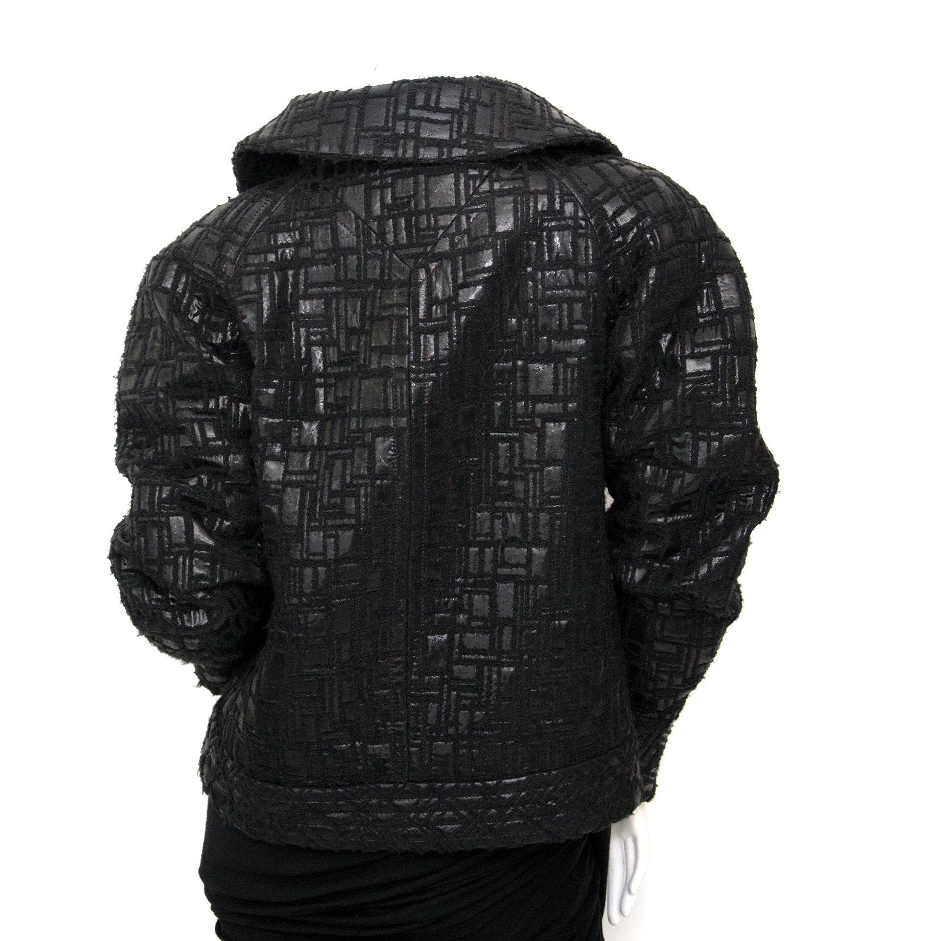 Bent u op zoek naar een authentieke Chanel Black Textured Wool Jacket?