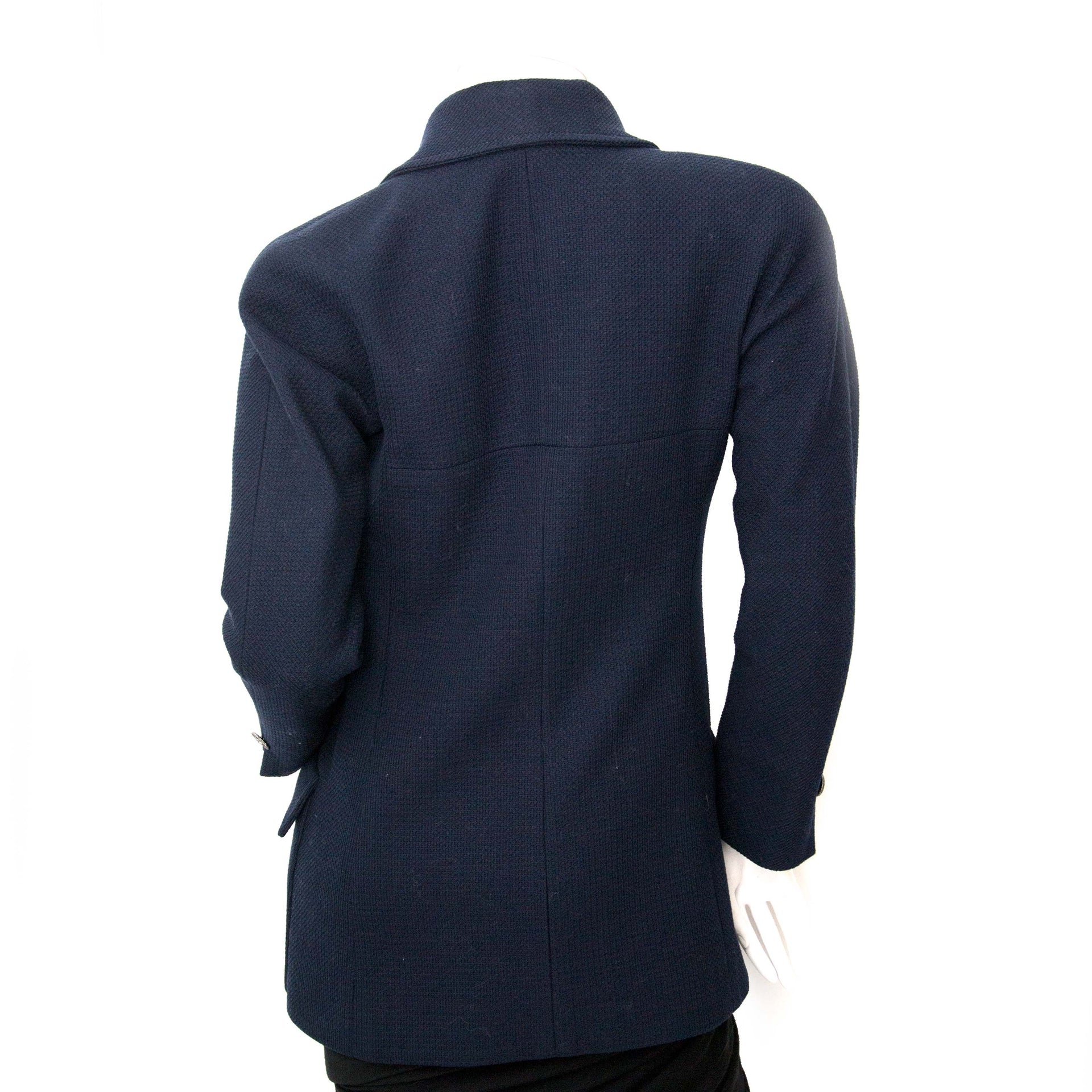 Bent u op zoek naar een authentieke designer jas zoals Chanel Navy Blue Longline Blazer ?