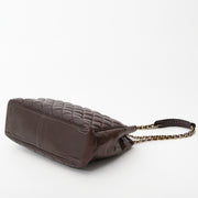 buy safe online secondhand designer Chanel Chocolat Brown Quilted Lambskin Tote at the best price