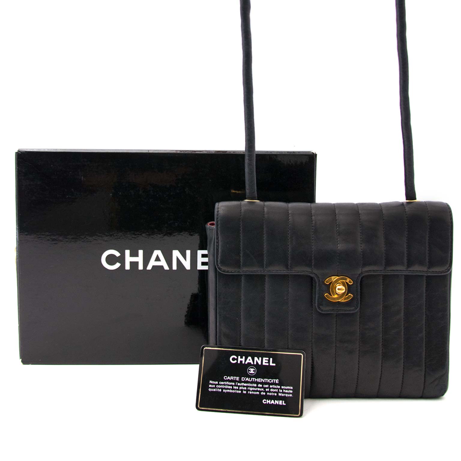 koop online aan de beste prijs Chanel Vintage Black Shoulder bag