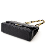 buy safe online real real Chanel Black Lambskin Jumbo Single Flap Bag at the best price Chanel Black Lambskin Jumbo Single Flap Bag
