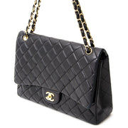 acheter en linge seconde main sac a main Chanel Black Lambskin Jumbo Single Flap Bag pour le meilleur prix site en linge labellov.com belgique