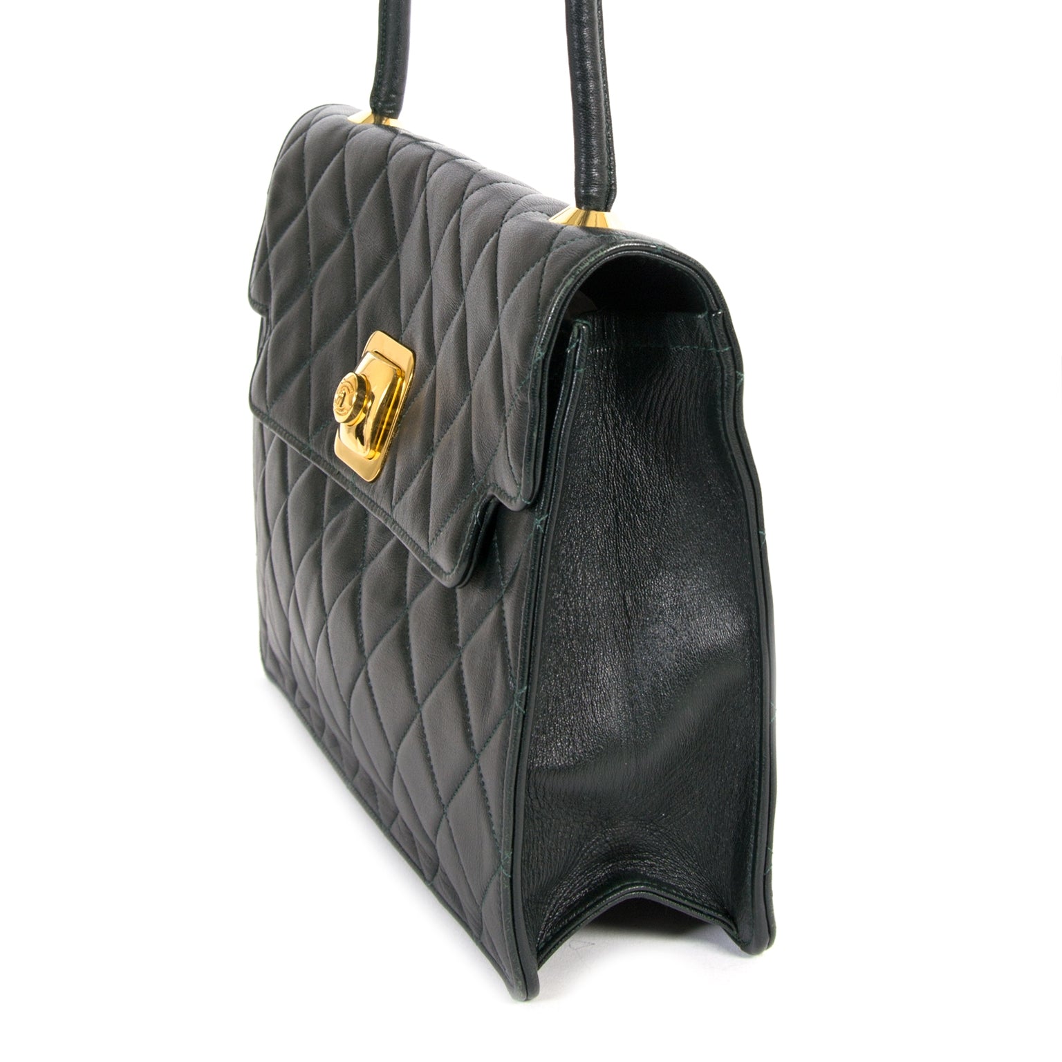 Chanel Dark Green Vintage Shoulder Bag kopen en verkopen bij Labellov