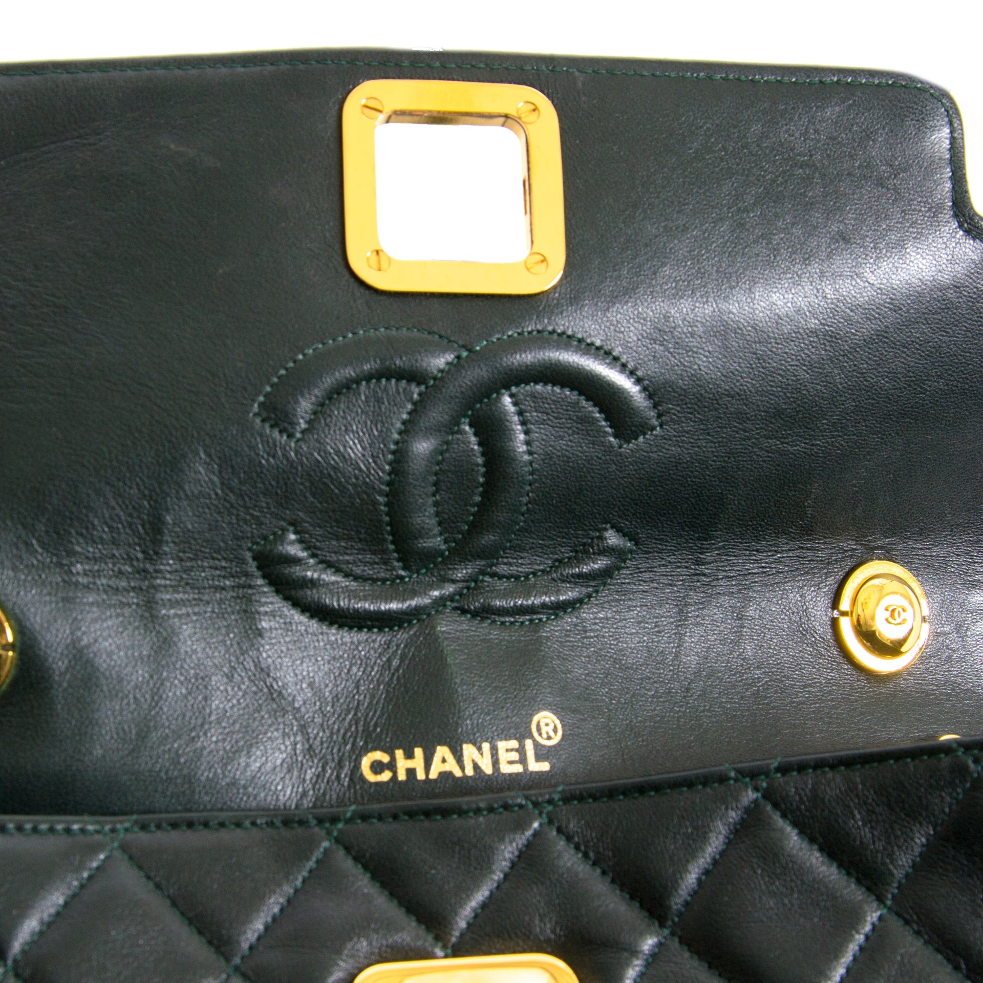 Chanel Dark Green Vintage Shoulder Bag