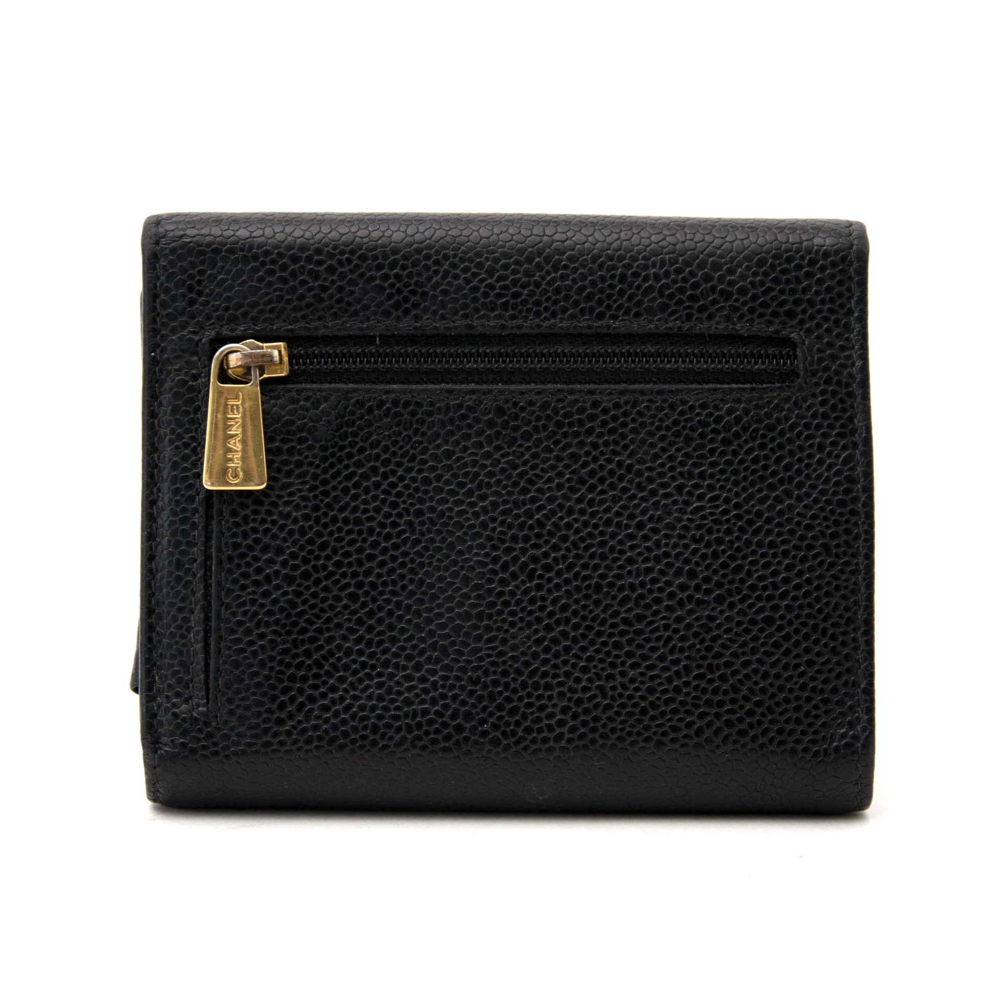 Chanel Black Pebbled Leather Wallet kopen aan de beste prijs