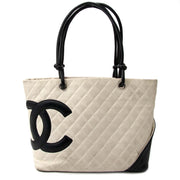 Chanel Cambon Ligne White Large Tote for sale online at Labellov secondhand luxury in Antwerp