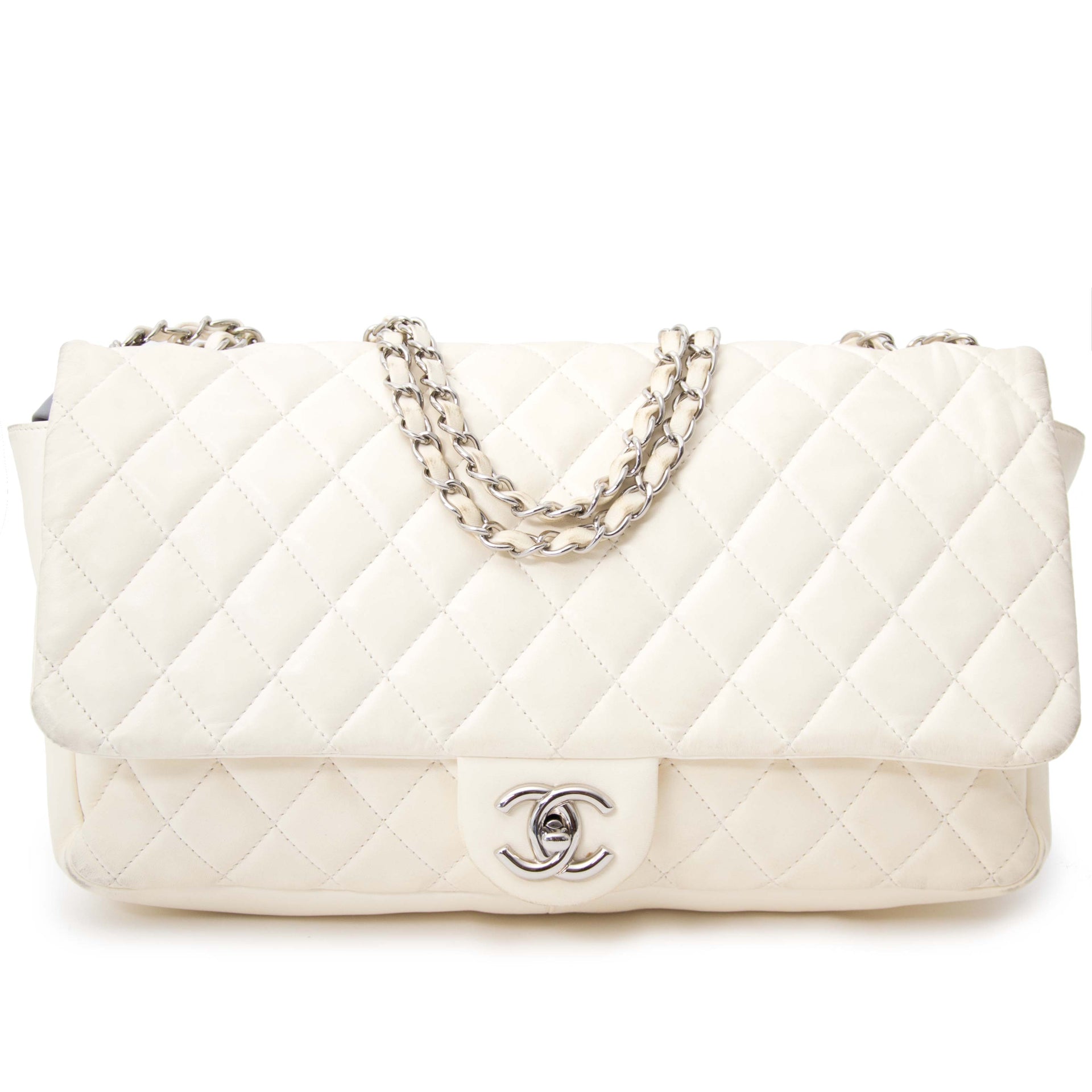 Authentieke tweedehands handtas Chanel wit