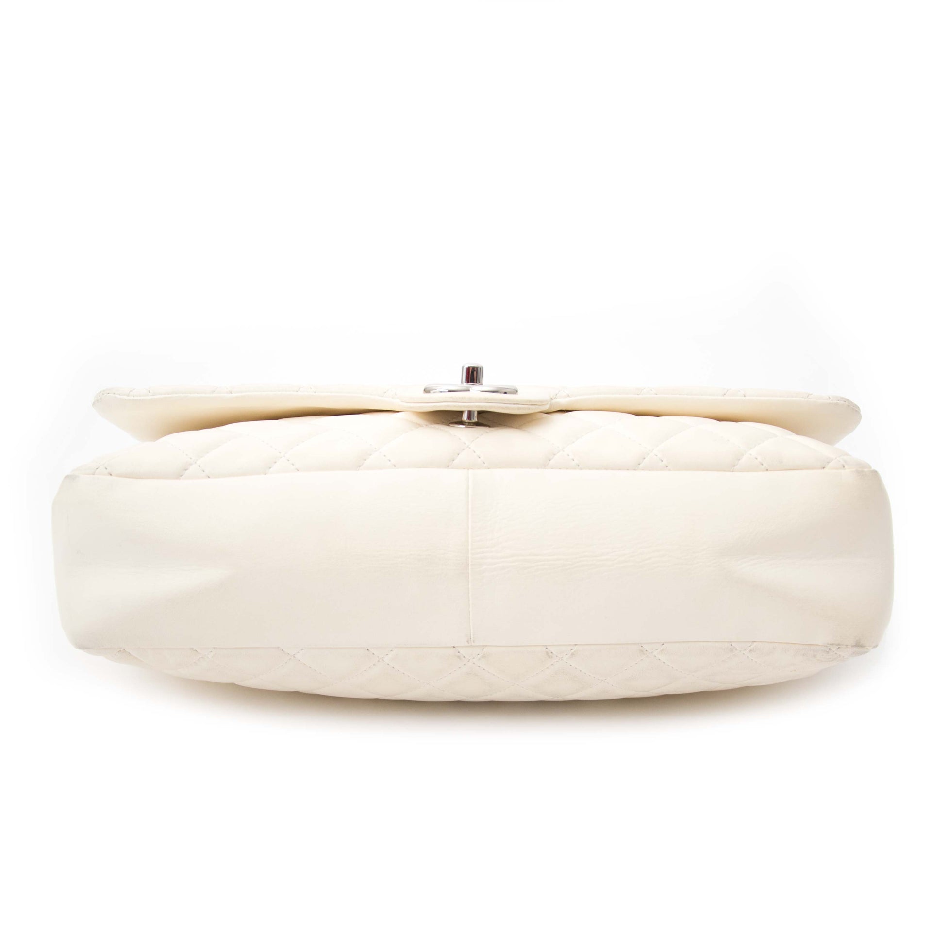 Authentique sac à main d'occasion Chanel blanc