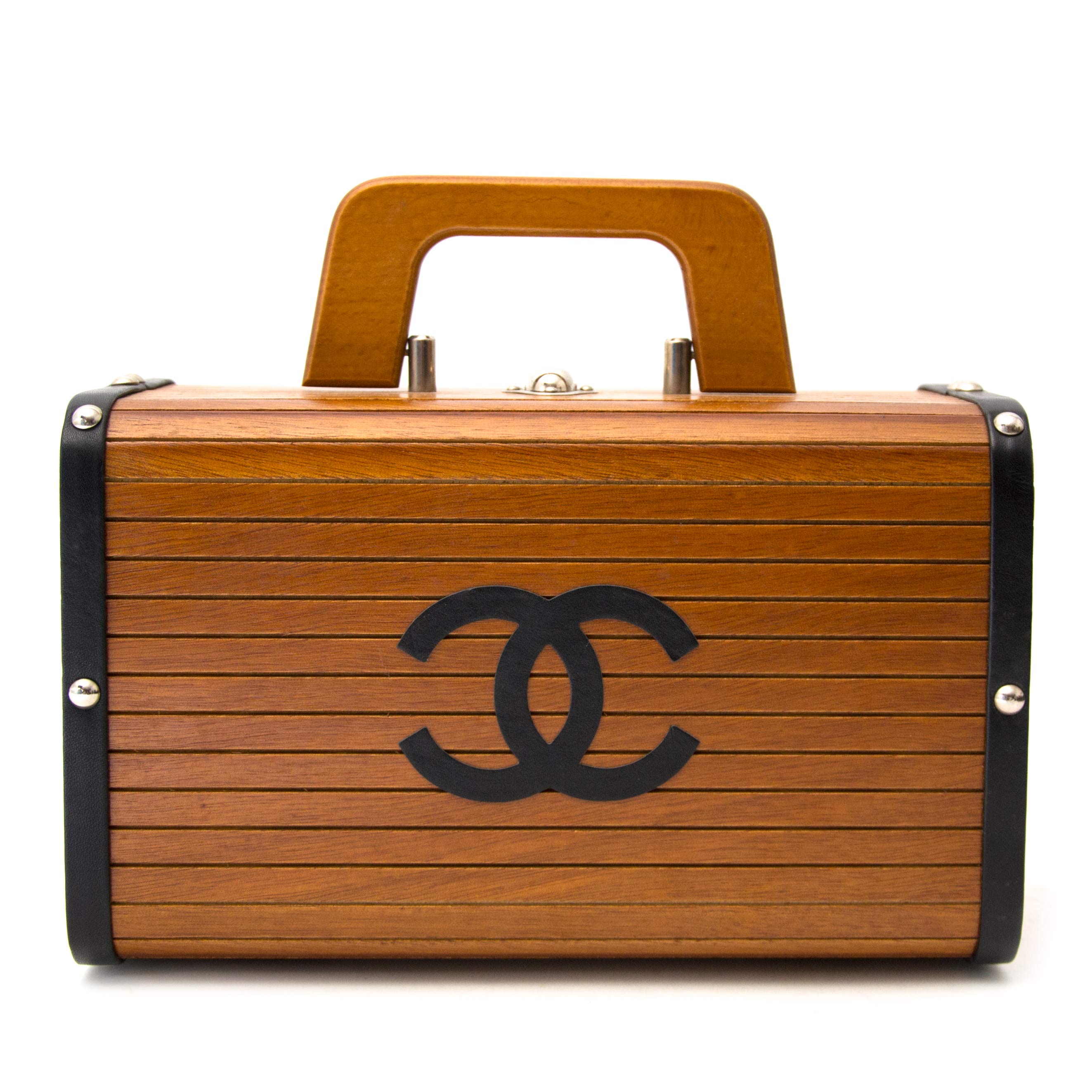 Chanel Limited Wooden Leather Trunk Case Handbag – Labellov