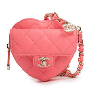 Chanel Spring/Summer 2022 Pink Lambskin Heart Belt Bag