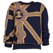 Chanel 21A Blue Cashmere Blend Sweater